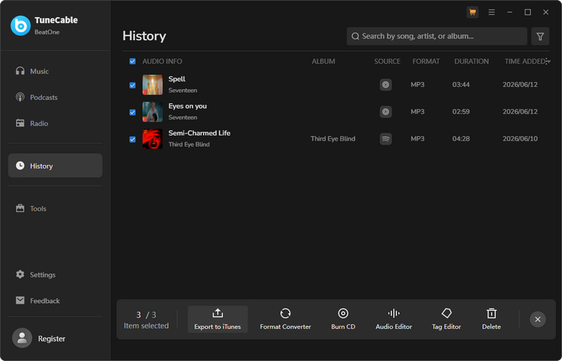 export to iTunes