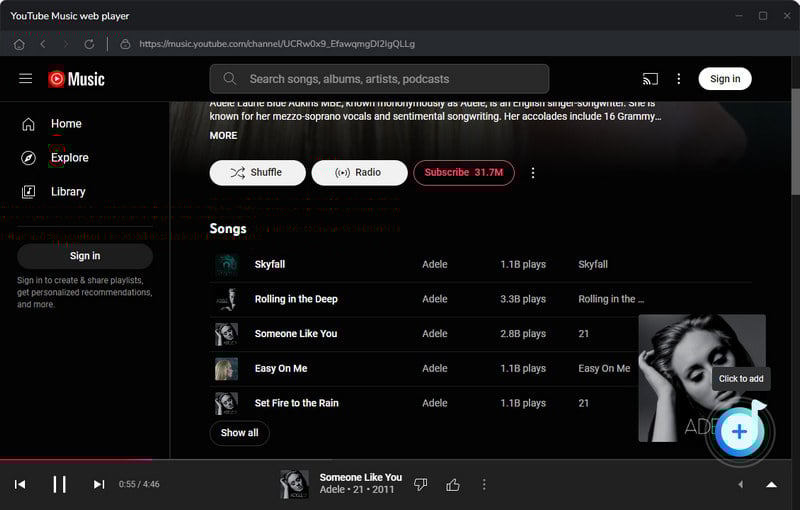 click to download youtube music playlist