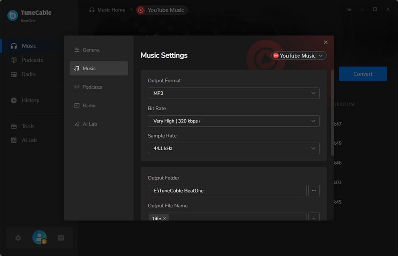 youtube settings