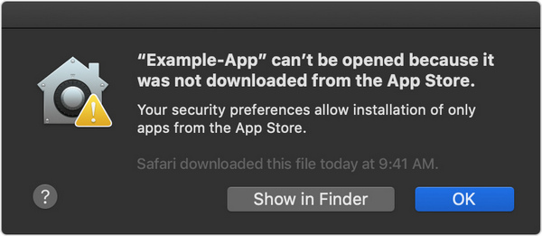 cannot openthe app on mac