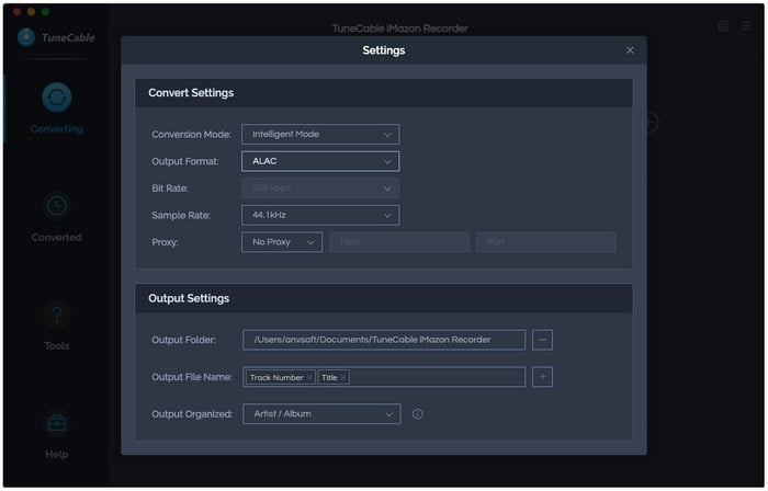 set the output parameters