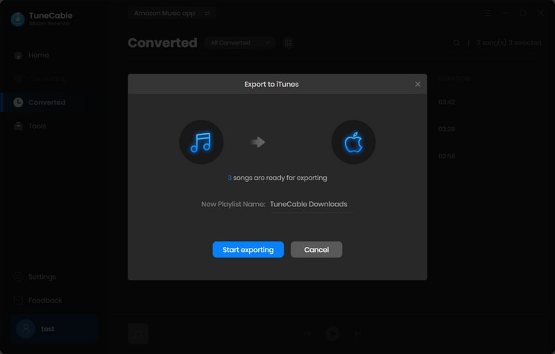 export to itunes
