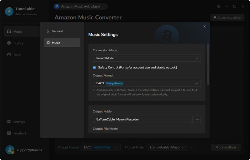 set EAC3 as the output format for the spatial audio download
