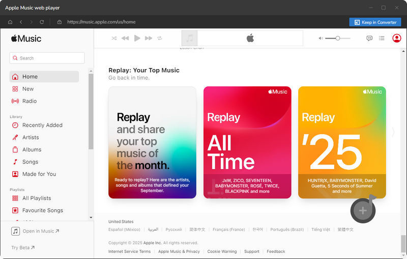 find apple music replay