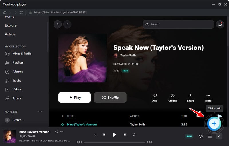 add tidal music to task list