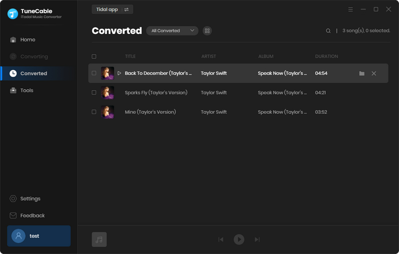 converted tidal music