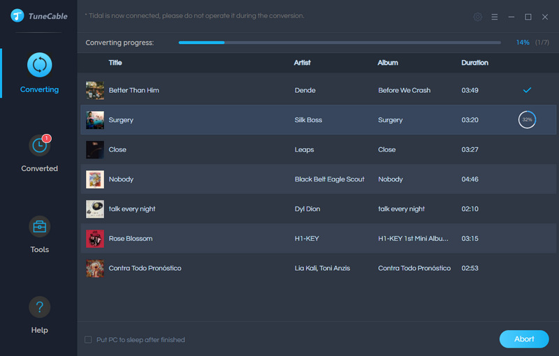 converting tidal music to mp3