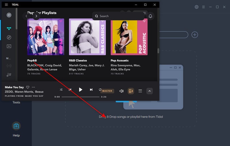 Add tidal master music to convert