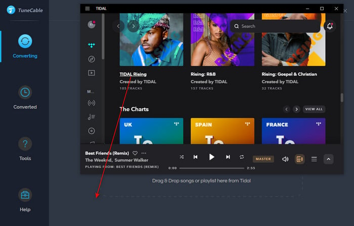 Add tidal music