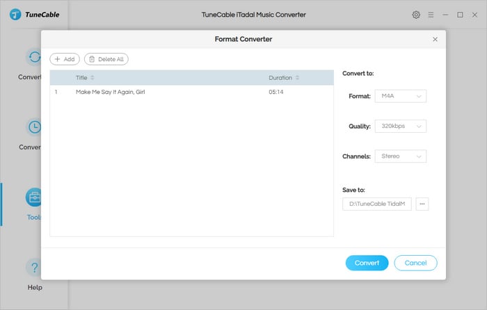 format converter on tunecable