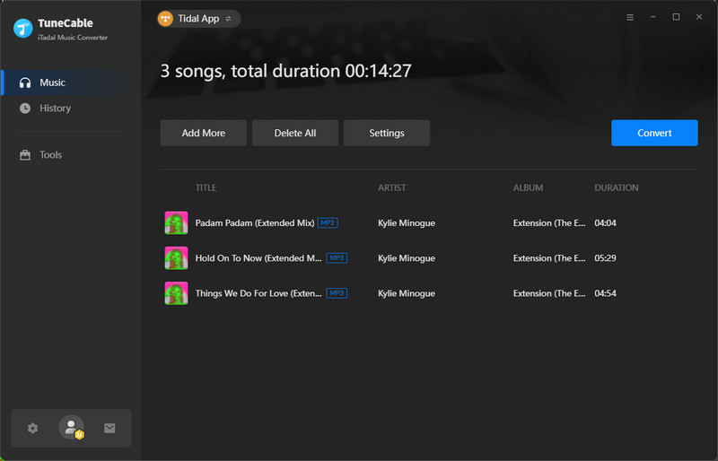 start downloading tidal music