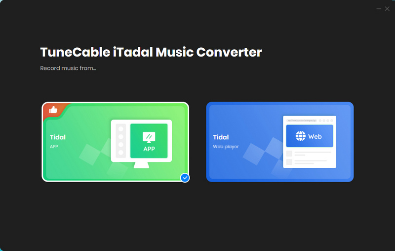 main-interface of tidal music converter