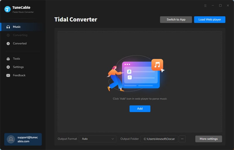 tunecable tidal music converter homepage