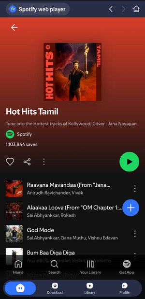 add Tamil songs to download