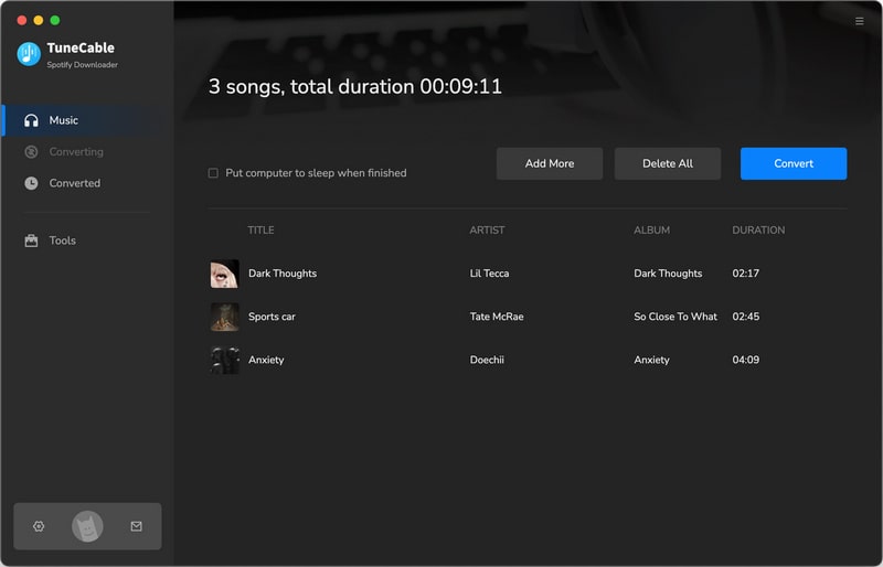 convert spotify tracks