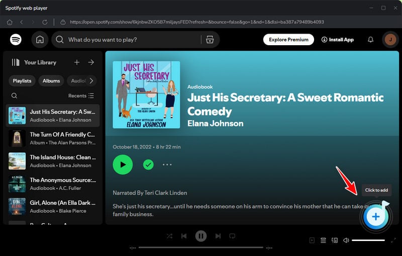 add spotify audiobooks to download