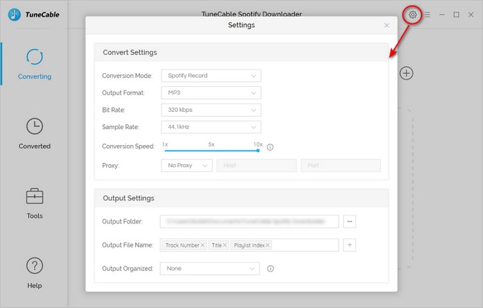 change spotify music output format