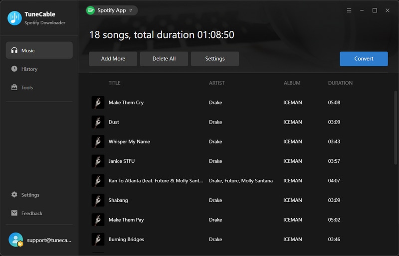 hit convert to start downloading spotify lossless songs