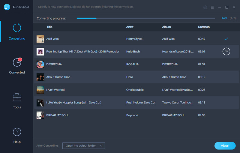start downloading spotify song to pc