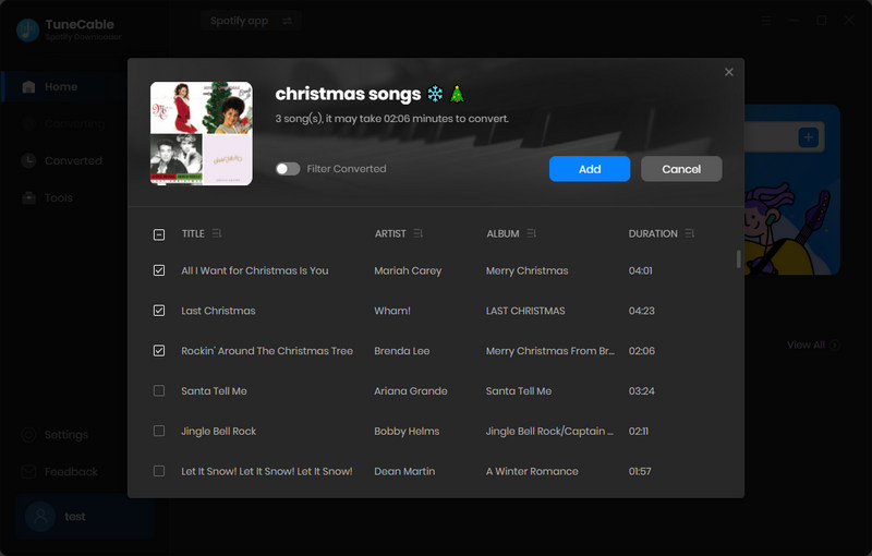 drag and drop christmas music to tunecable