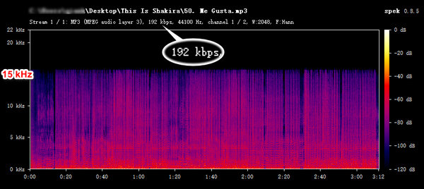spotidownloader 192 kbps mp3 audio spectrum analysis