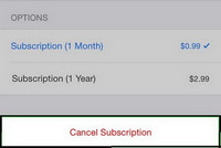 cancel subscription