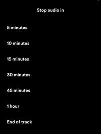 spotify choose sleep timer duration