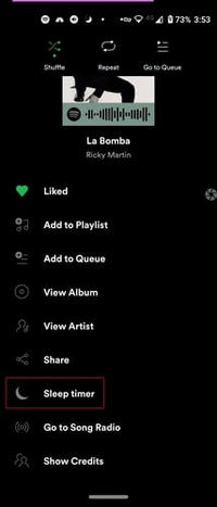 tap the three dot icon of spotify